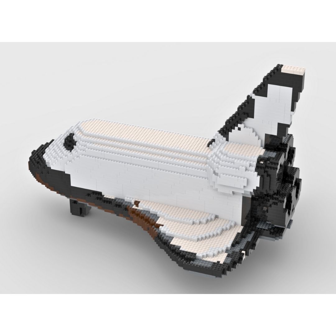 a 3d Brick model of a space shuttle