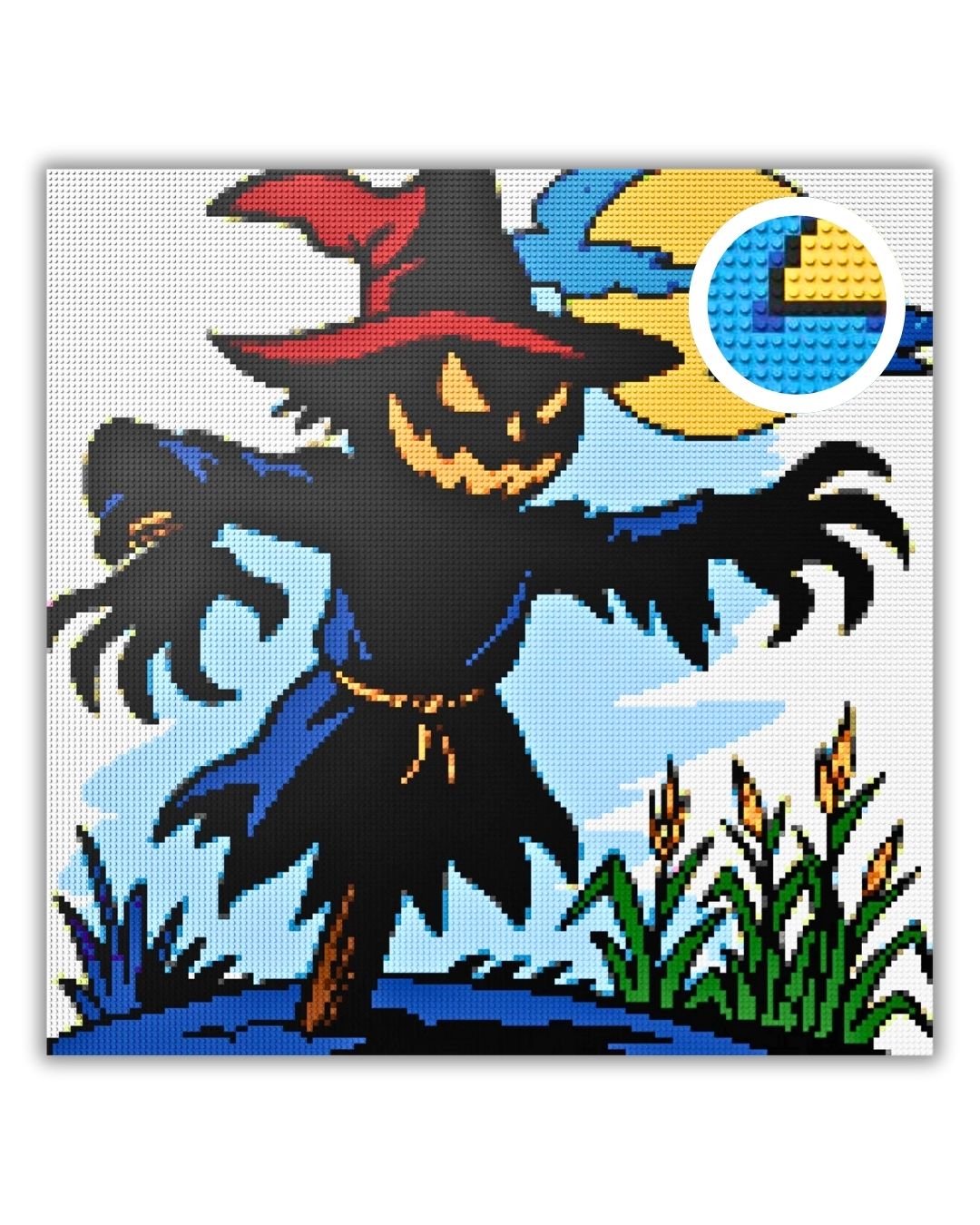 LEGO Mosaic Design of Scarecrow_Mosaic 100x100studs large