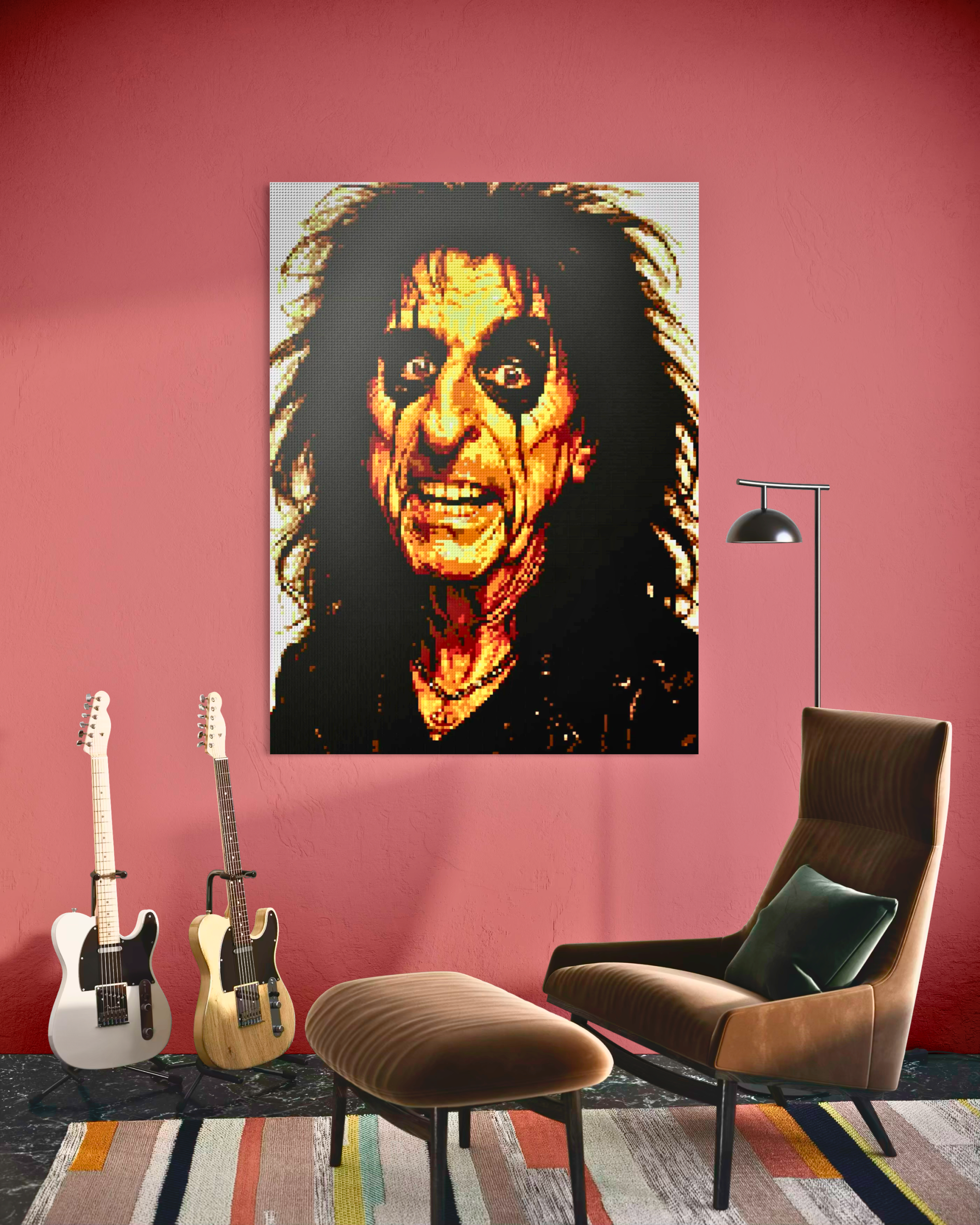 Alice Cooper Brick Mosaic Design 120x160cm 