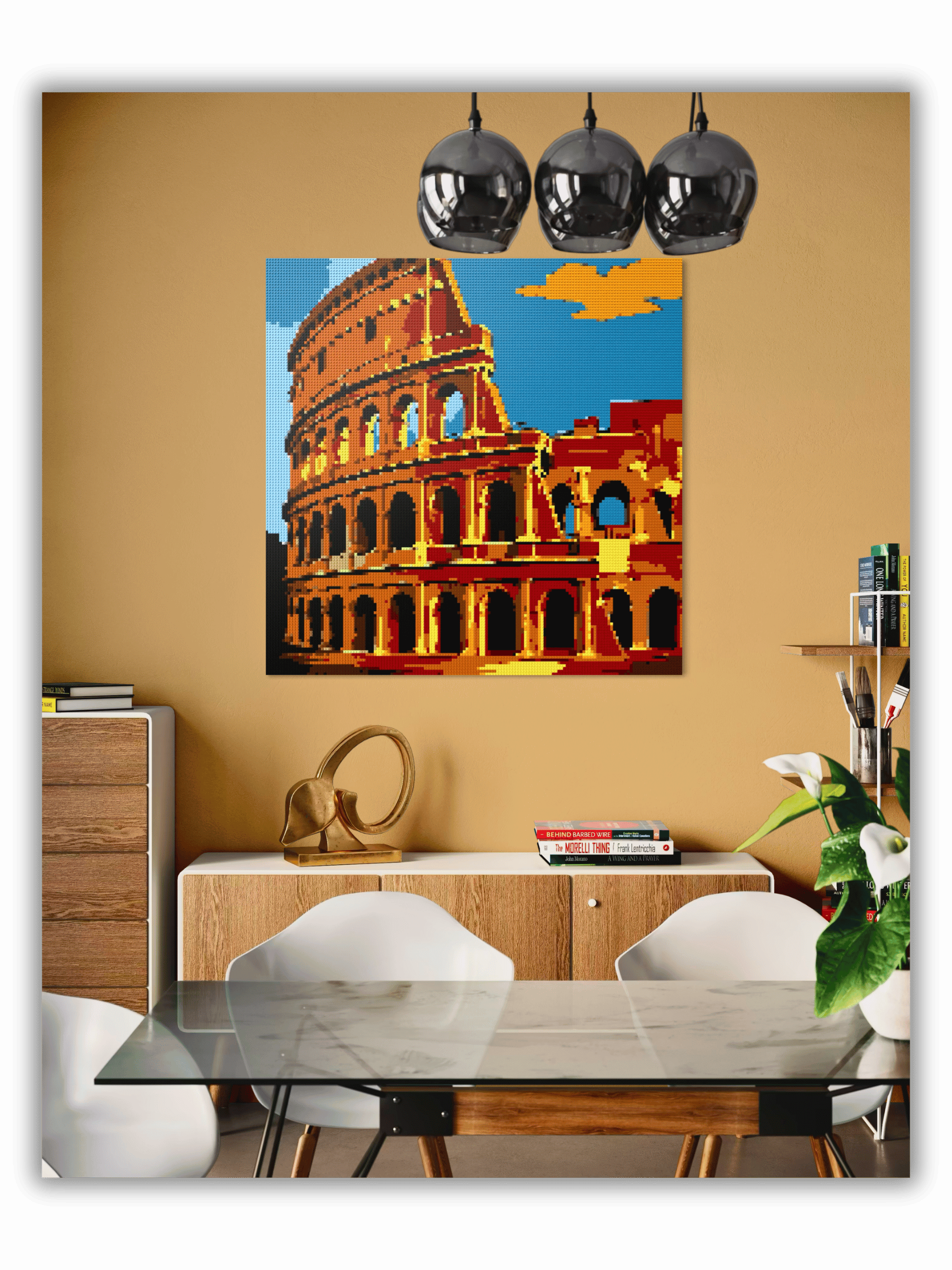 Colosseum Rome Brick Mosaic Art Colosseum Rome Brick Mosaic Art