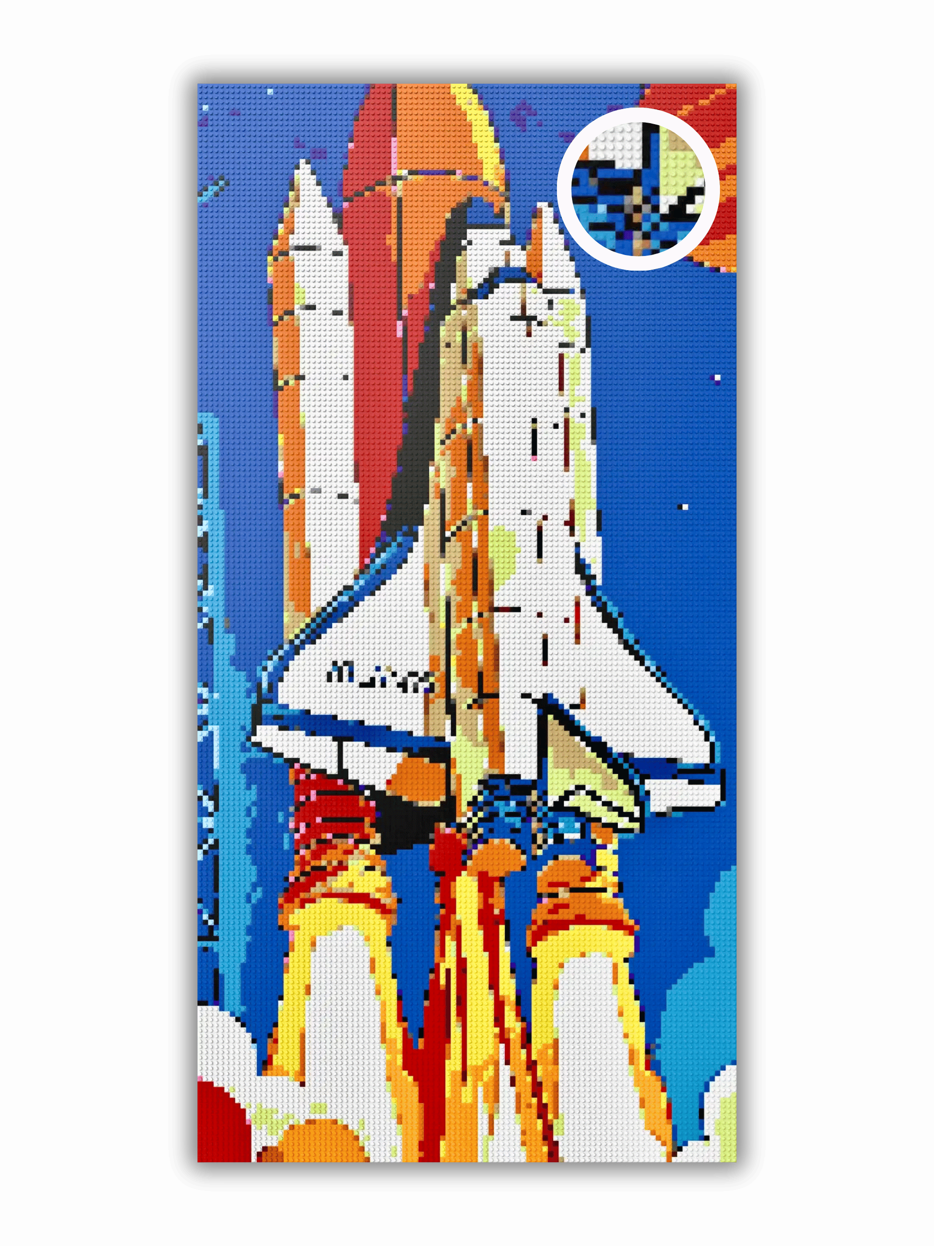 Columbia Space Shuttle LEGO-style Mosaic Art 