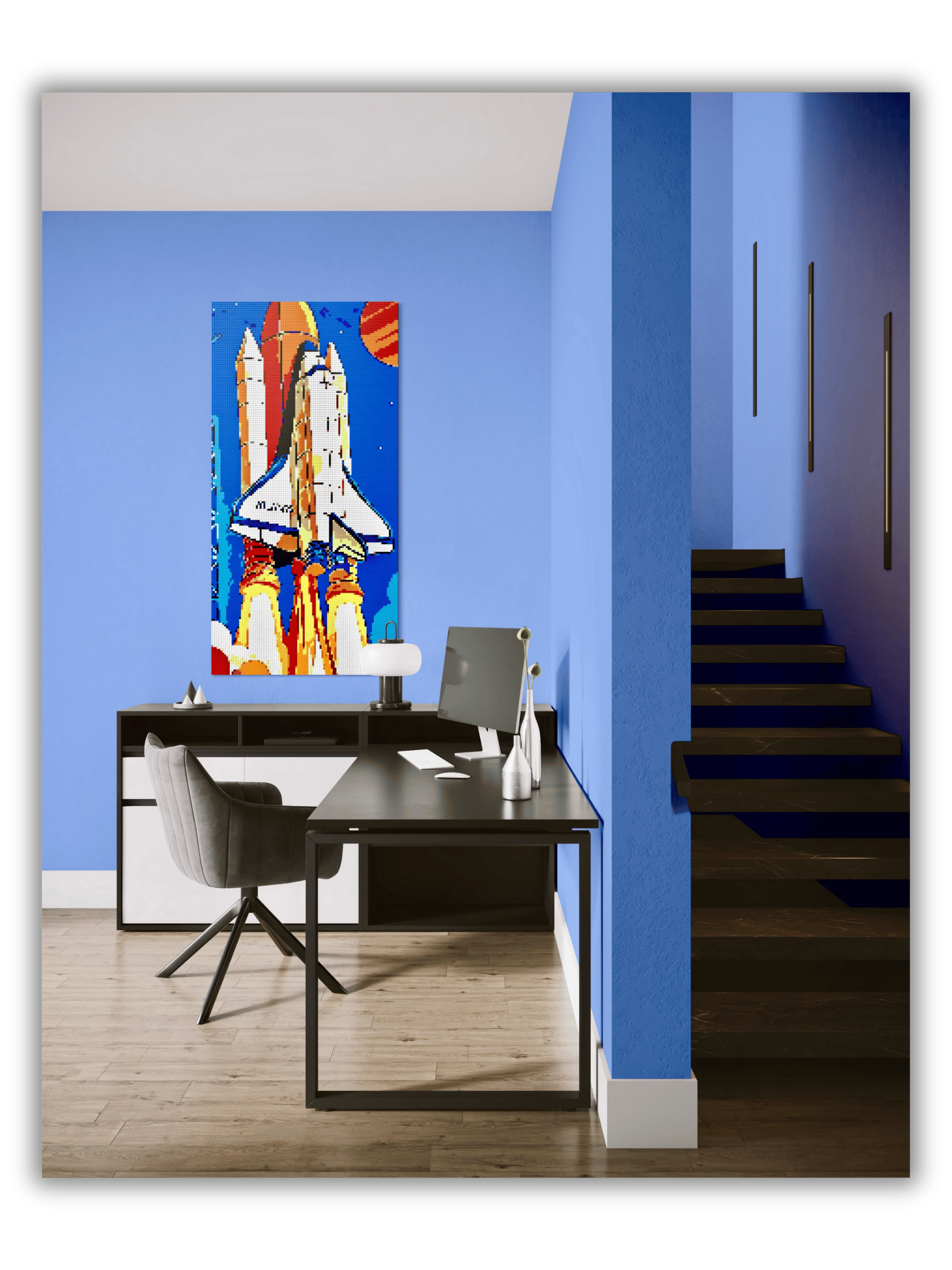 Columbia Space Shuttle LEGO-style Mosaic Art 